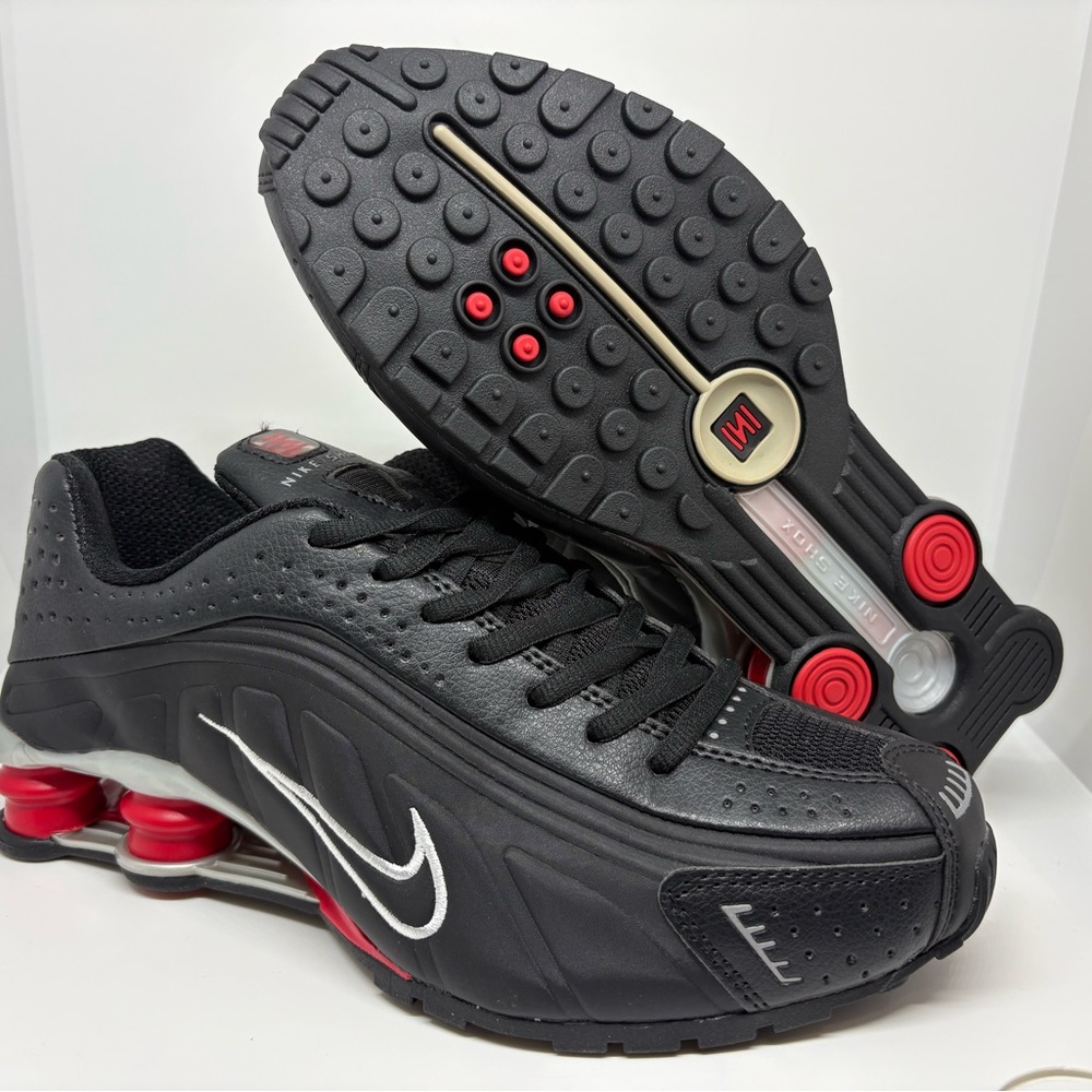 Men’s Nike Shox R4 - Black, White, and Red